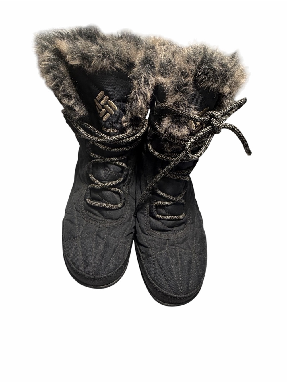 Columbia Womens Minx Shorty Black Faux-Fur Trim Insulated Winter Boots Sz 11 - Picture 3 of 13